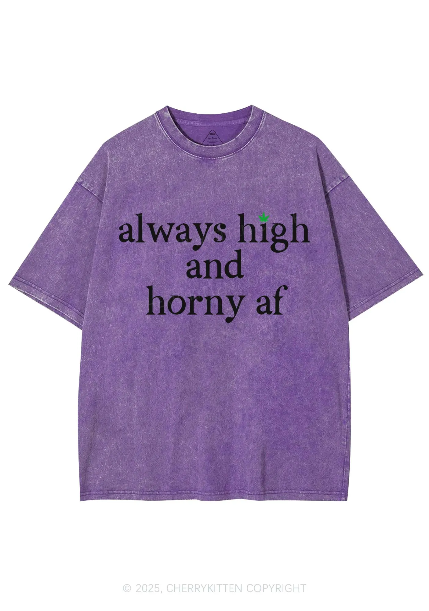 Always High Y2K Shirts Washed Tee Cherrykitten