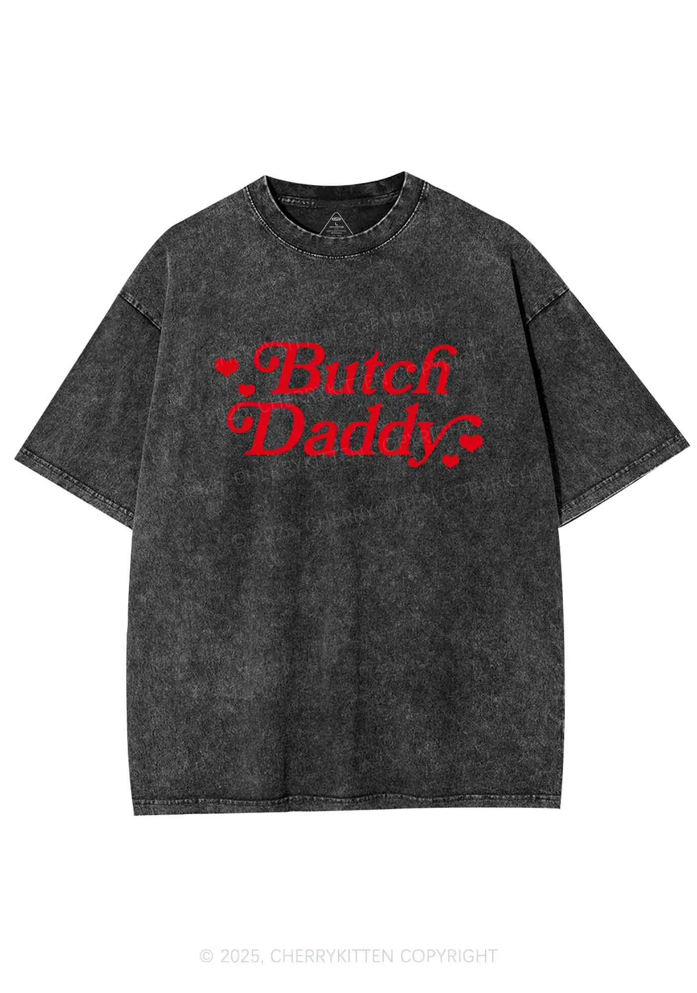 Butch Daddy Y2K Shirts Washed Tee Cherrykitten