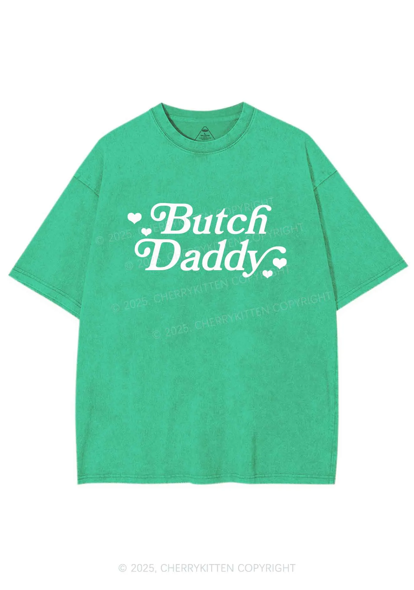 Butch Daddy Y2K Shirts Washed Tee Cherrykitten