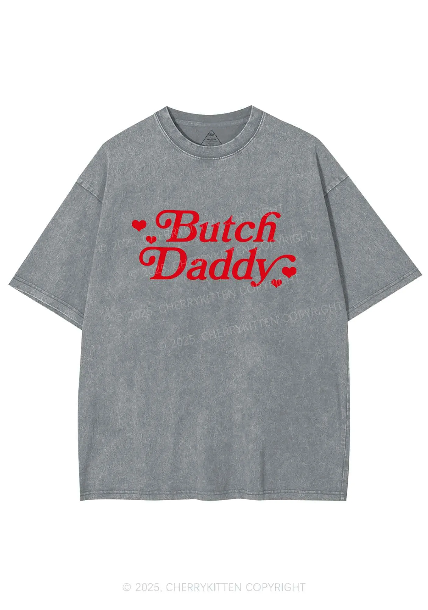 Butch Daddy Y2K Shirts Washed Tee Cherrykitten