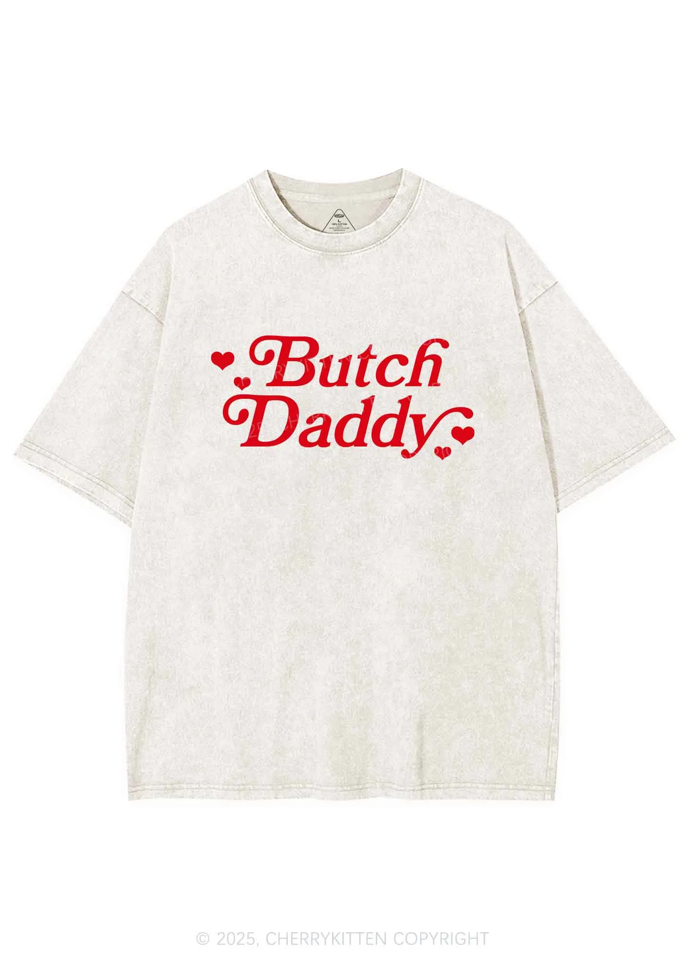Butch Daddy Y2K Shirts Washed Tee Cherrykitten