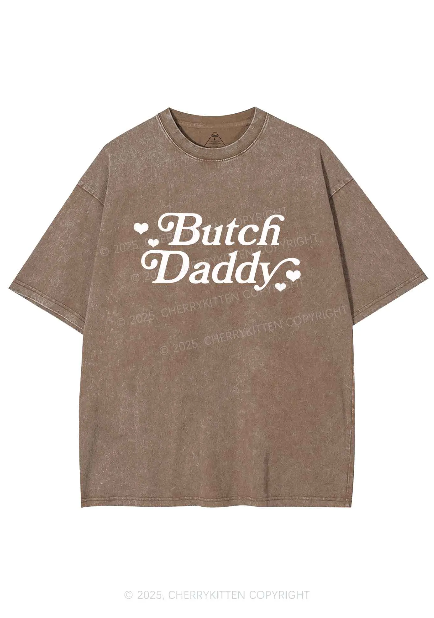 Butch Daddy Y2K Shirts Washed Tee Cherrykitten