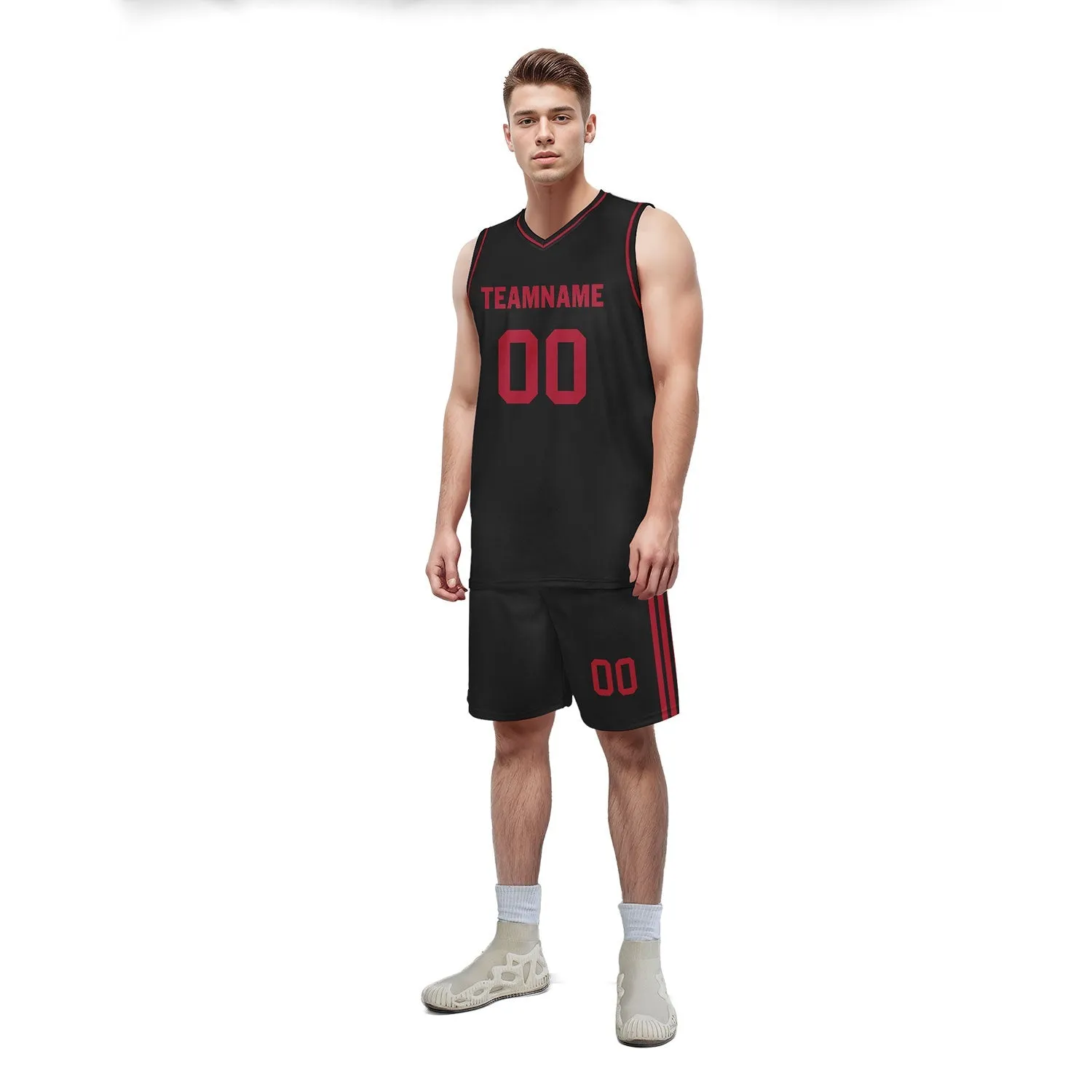 Custom Black Classic Style Sports Uniform Basketball Jersey BBJ01-D020105-4