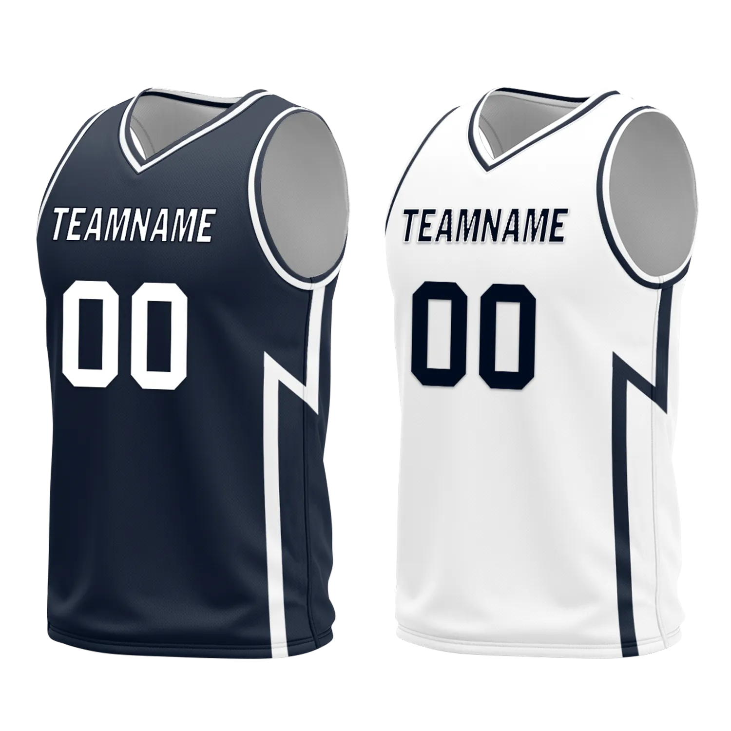 Custom Blue White Classic Style Reversible Basketball Uniform Personalized BBJR-D017056