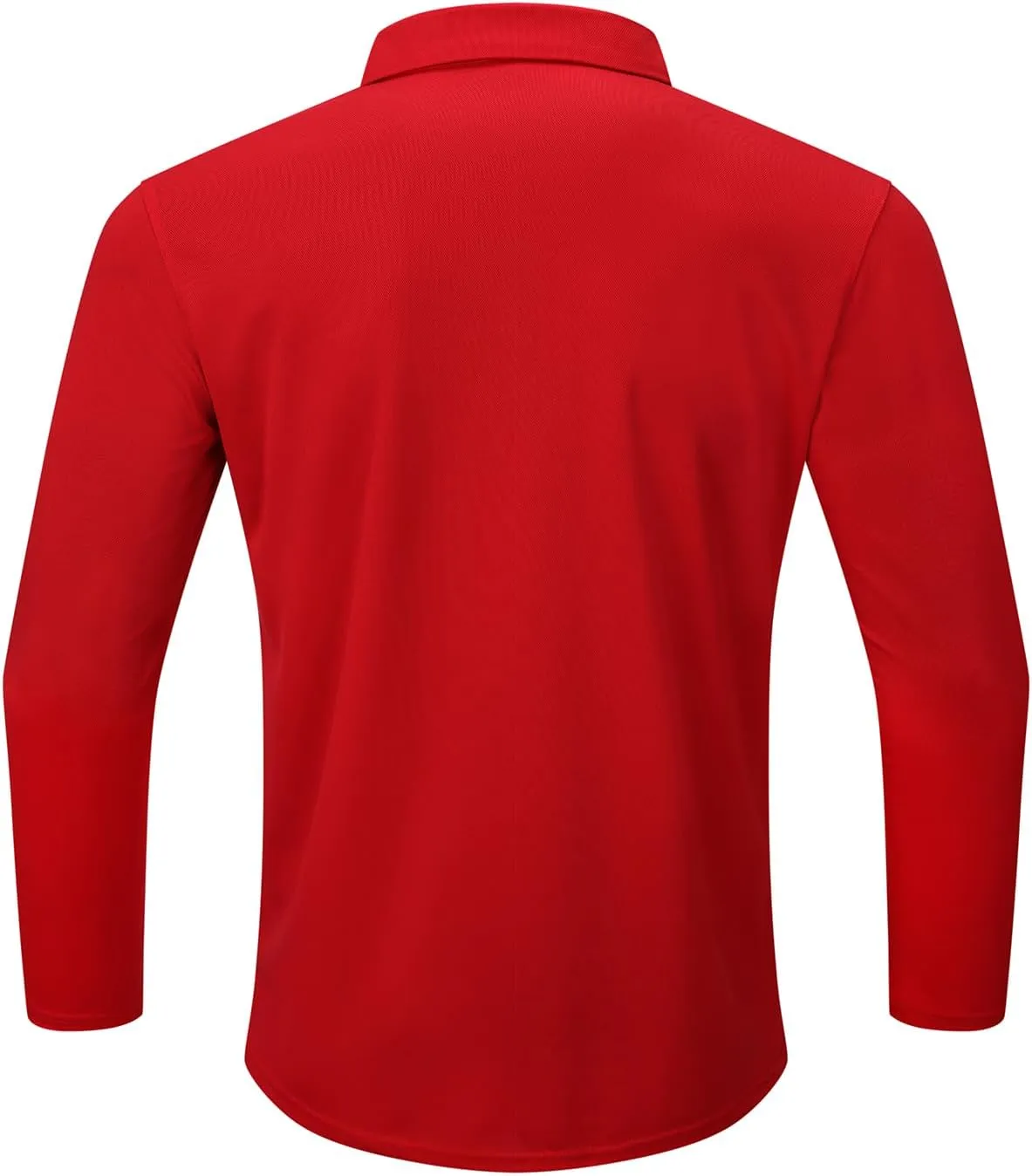 Men Polo Shirts Long Sleeve Moisture Wicking Dry Fit Performance Tactical Shirt Collared Casual Golf Tennis Shirt