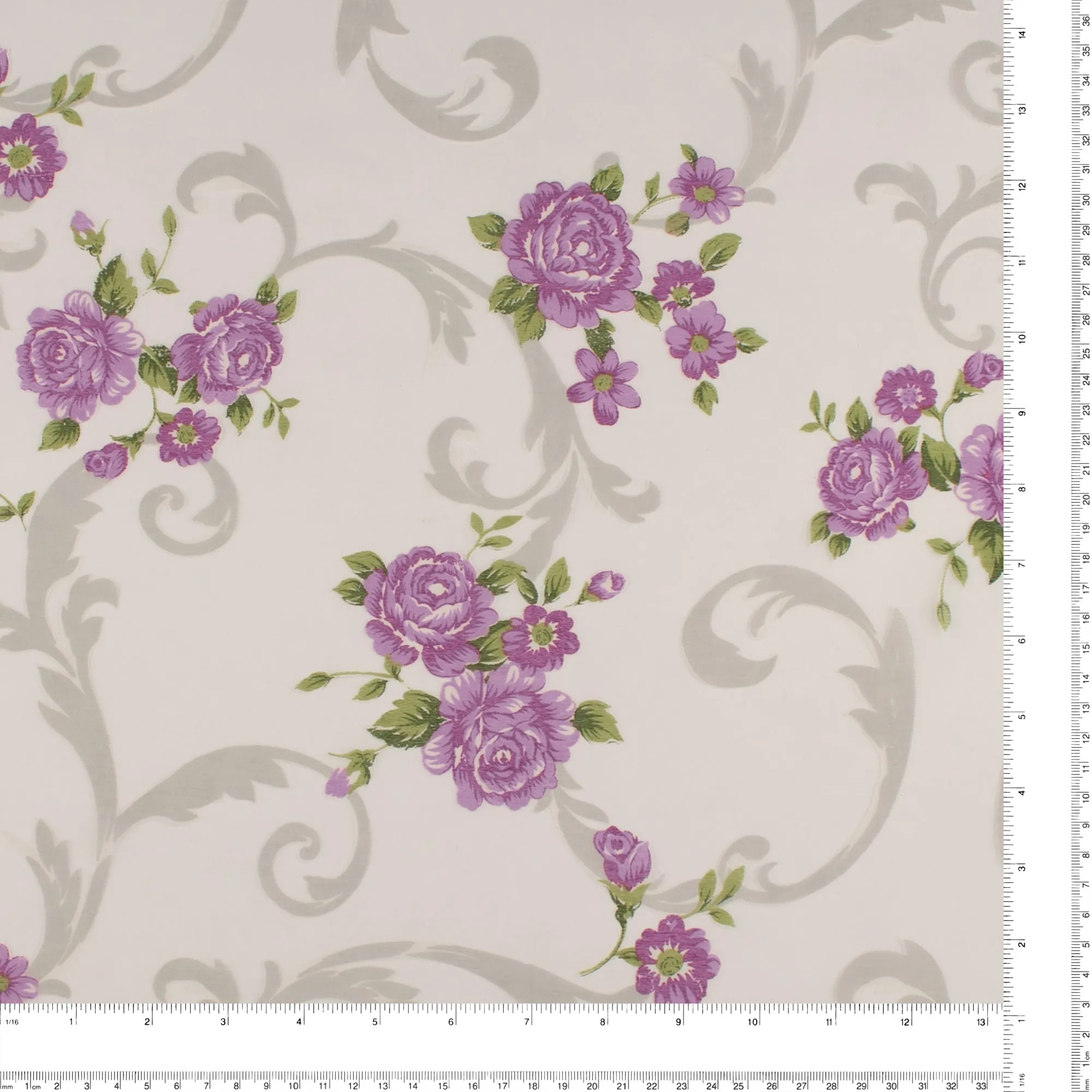Printed Burnout Organza - JACQUELINE - Lilac