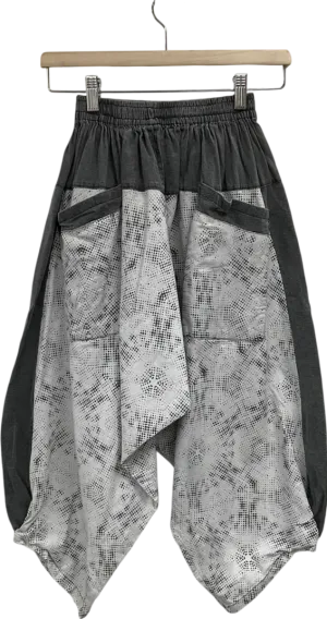 Radiate Light Grey Wide Leg Capri Pant UK XS