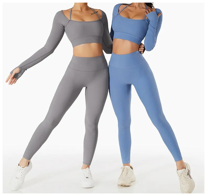 Sculpt Square Neck Two Piece Workout Set