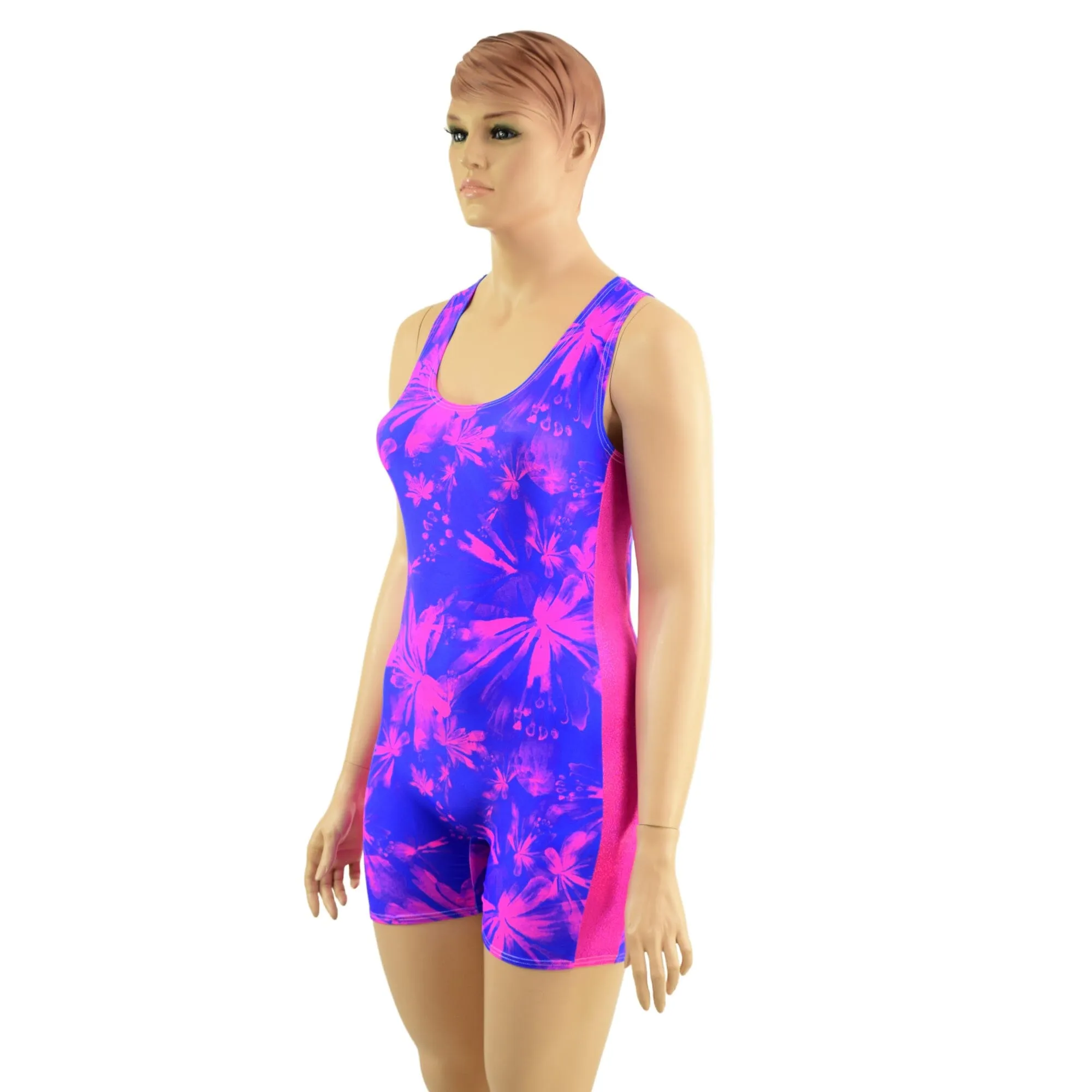 Womens Racerback Singlet with Side Panels & 4" Inseam